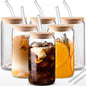 4/6pcs, cup with lid and straw